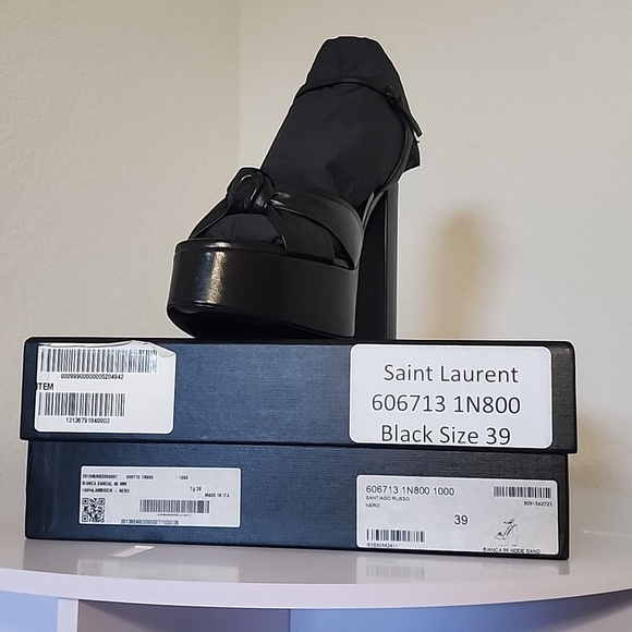 Saint Laurent black Santiago Russo size 39 New in box, never worn - Picture 2 of 5